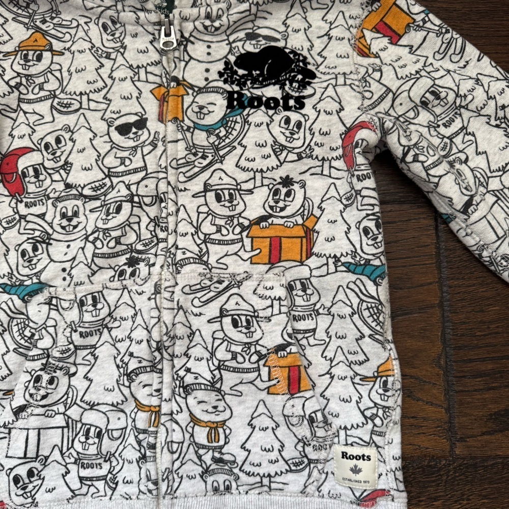 Roots Kids Gray and Patterned Hoodies - Picture 7 of 9